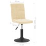 Sillas de comedor giratorias 4 unidades terciopelo crema de , Sillas de comedor - Ref: Foro24-3089288, Precio: 218,91 €, Desc...