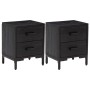 Mesitas de noche 2 uds madera maciza de pino negro 36x30x45 cm de , Mesitas de noche - Ref: Foro24-3120339, Precio: 166,21 €,...
