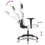 Silla gaming cuero sintético blanco y negro de , Sillones para videojuegos - Ref: Foro24-3143697, Precio: 116,37 €, Descuento: %