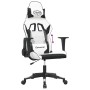 Silla gaming cuero sintético blanco y negro de , Sillones para videojuegos - Ref: Foro24-3143697, Precio: 116,37 €, Descuento: %