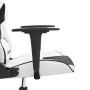 Silla gaming cuero sintético blanco y negro de , Sillones para videojuegos - Ref: Foro24-3143697, Precio: 116,37 €, Descuento: %
