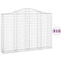 Cestas gaviones 10 uds forma de arco hierro 200x30x140/160 cm de , Maceteros y jardineras - Ref: Foro24-3145480, Precio: 974,...