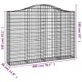 Cestas gaviones 10 uds forma de arco hierro 200x30x140/160 cm de , Maceteros y jardineras - Ref: Foro24-3145480, Precio: 974,...