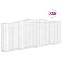 Cestas de gaviones 15 uds forma de arco hierro 400x30x140/160cm de , Maceteros y jardineras - Ref: Foro24-3145861, Precio: 2,...