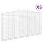 Cestas de gaviones 5 uds forma de arco hierro 400x30x200/220 cm de , Maceteros y jardineras - Ref: Foro24-3145894, Precio: 1,...