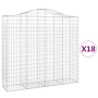Cestas gaviones 18 uds forma de arco hierro 200x50x180/200 cm de , Maceteros y jardineras - Ref: Foro24-3145738, Precio: 2,00...