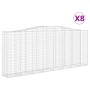 Cestas de gaviones 8 uds forma de arco hierro 400x50x160/180 cm de , Maceteros y jardineras - Ref: Foro24-3146001, Precio: 1,...