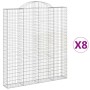 Cestas de gaviones 8 uds forma de arco hierro 200x30x220/240 cm de , Maceteros y jardineras - Ref: Foro24-3146242, Precio: 1,...