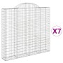 Cestas de gaviones 7 uds forma de arco hierro 200x30x180/200 cm de , Maceteros y jardineras - Ref: Foro24-3146199, Precio: 85...