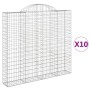 Cestas de gaviones 10 uds forma de arco hierro 200x30x180/200cm de , Maceteros y jardineras - Ref: Foro24-3146202, Precio: 1,...