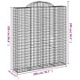 Cestas de gaviones 18 uds forma de arco hierro 200x50x220/240cm de , Maceteros y jardineras - Ref: Foro24-3146460, Precio: 2,...