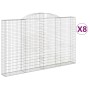 Cestas de gaviones 8 uds forma de arco hierro 300x30x180/200 cm de , Maceteros y jardineras - Ref: Foro24-3146599, Precio: 1,...