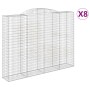 Cestas de gaviones 8 uds forma de arco hierro 300x50x220/240 cm de , Maceteros y jardineras - Ref: Foro24-3146815, Precio: 1,...