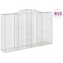 Cestas de gaviones 15 uds forma de arco hierro 300x50x180/200cm de , Maceteros y jardineras - Ref: Foro24-3146785, Precio: 2,...