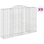 Cestas de gaviones 9 uds forma de arco hierro 300x50x200/220 cm de , Maceteros y jardineras - Ref: Foro24-3146798, Precio: 1,...