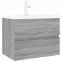 Mueble de baño con lavabo madera contrachapada gris Sonoma de , Tocadores de baño - Ref: Foro24-3152871, Precio: 211,40 €, De...