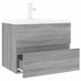 Mueble de baño con lavabo madera contrachapada gris Sonoma de , Tocadores de baño - Ref: Foro24-3152871, Precio: 211,40 €, De...