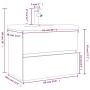 Mueble de baño con lavabo madera contrachapada gris Sonoma de , Tocadores de baño - Ref: Foro24-3152871, Precio: 211,40 €, De...