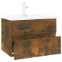 Mueble de baño con lavabo madera contrachapada roble ahumado de , Tocadores de baño - Ref: Foro24-3152867, Precio: 154,83 €, ...
