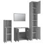 Set de muebles de baño 4 pzas madera contrachapada gris sonoma de , Muebles de baño - Ref: Foro24-3154404, Precio: 179,52 €, ...
