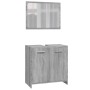 Set de muebles de baño 4 pzas madera contrachapada gris sonoma de , Muebles de baño - Ref: Foro24-3154404, Precio: 179,52 €, ...