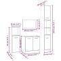 Set de muebles de baño 4 pzas madera contrachapada gris sonoma de , Muebles de baño - Ref: Foro24-3154404, Precio: 179,52 €, ...