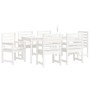 Juego de comedor de jardín 7 piezas madera maciza pino blanco de , Conjuntos de jardín - Ref: Foro24-3154714, Precio: 608,64 ...