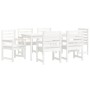 Juego de comedor de jardín 7 piezas madera maciza pino blanco de , Conjuntos de jardín - Ref: Foro24-3154714, Precio: 608,64 ...