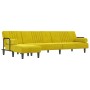 Sofá cama en forma de L terciopelo amarillo 260x140x70 cm de , Sofás - Ref: Foro24-3157246, Precio: 366,53 €, Descuento: %