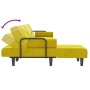 Sofá cama en forma de L terciopelo amarillo 260x140x70 cm de , Sofás - Ref: Foro24-3157246, Precio: 366,53 €, Descuento: %