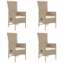 Set comedor de jardín 5 pzas con cojines ratán sintético beige de , Conjuntos de jardín - Ref: Foro24-3157568, Precio: 547,90...