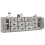 Aparadores 3 piezas madera contrachapada gris hormigón de , Aparadores - Ref: Foro24-3185291, Precio: 316,56 €, Descuento: %
