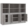 Aparador alto 3 piezas madera contrachapada gris Sonoma de , Aparadores - Ref: Foro24-3185309, Precio: 208,39 €, Descuento: %