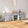 Aparadores 3 piezas madera contrachapada gris hormigón de , Aparadores - Ref: Foro24-3185427, Precio: 278,01 €, Descuento: %