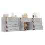 Aparadores 3 piezas madera contrachapada gris hormigón de , Aparadores - Ref: Foro24-3185427, Precio: 278,01 €, Descuento: %