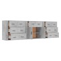 Aparadores 3 piezas madera contrachapada gris hormigón de , Aparadores - Ref: Foro24-3185427, Precio: 278,01 €, Descuento: %