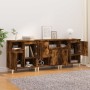 Aparadores 3 uds madera contrachapada roble ahumado 60x35x70 cm de , Aparadores - Ref: Foro24-3185740, Precio: 201,82 €, Desc...