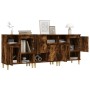 Aparadores 3 uds madera contrachapada roble ahumado 60x35x70 cm de , Aparadores - Ref: Foro24-3185740, Precio: 201,82 €, Desc...