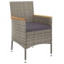 Set comedor de jardín 5 piezas con cojines ratán sintético gris de , Conjuntos de jardín - Ref: Foro24-3187366, Precio: 451,5...