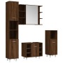 Set de muebles de baño 4 pzas madera contrachapada marrón roble de , Muebles de baño - Ref: Foro24-3187614, Precio: 241,89 €,...