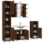 Set de muebles de baño 4 pzas madera contrachapada marrón roble de , Muebles de baño - Ref: Foro24-3187614, Precio: 241,89 €,...