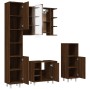 Set de muebles de baño 4 pzas madera contrachapada marrón roble de , Muebles de baño - Ref: Foro24-3187614, Precio: 241,89 €,...
