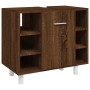 Set de muebles de baño 4 pzas madera contrachapada marrón roble de , Muebles de baño - Ref: Foro24-3187614, Precio: 241,89 €,...