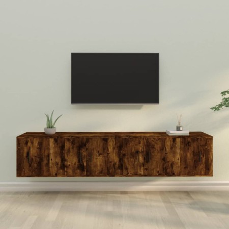 Set de muebles de TV 4 pzas madera contrachapada roble ahumado de , Muebles TV - Ref: Foro24-3188435, Precio: 120,46 €, Descu...