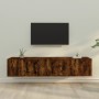 Set de muebles de TV 4 pzas madera contrachapada roble ahumado de , Muebles TV - Ref: Foro24-3188435, Precio: 120,46 €, Descu...