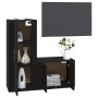Set de muebles para TV 2 piezas madera contrachapada negro de , Muebles TV - Ref: Foro24-3188719, Precio: 102,32 €, Descuento: %