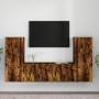 Set de muebles de TV 4 pzas madera contrachapada roble ahumado de , Muebles TV - Ref: Foro24-3188771, Precio: 175,44 €, Descu...