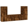 Set de muebles de TV 4 pzas madera contrachapada roble ahumado de , Muebles TV - Ref: Foro24-3188771, Precio: 175,44 €, Descu...