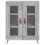 Aparador alto madera contrachapada gris sonoma 69,5x34x180 cm de , Aparadores - Ref: Foro24-3189291, Precio: 140,66 €, Descue...
