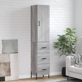 Aparador alto madera contrachapada gris Sonoma 34,5x34x180 cm de , Aparadores - Ref: Foro24-3198863, Precio: 124,21 €, Descue...